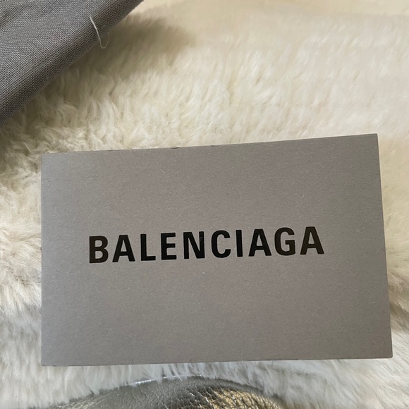 Balenciaga chèvre grained metall double argent/l noir - Picture 10 of 11